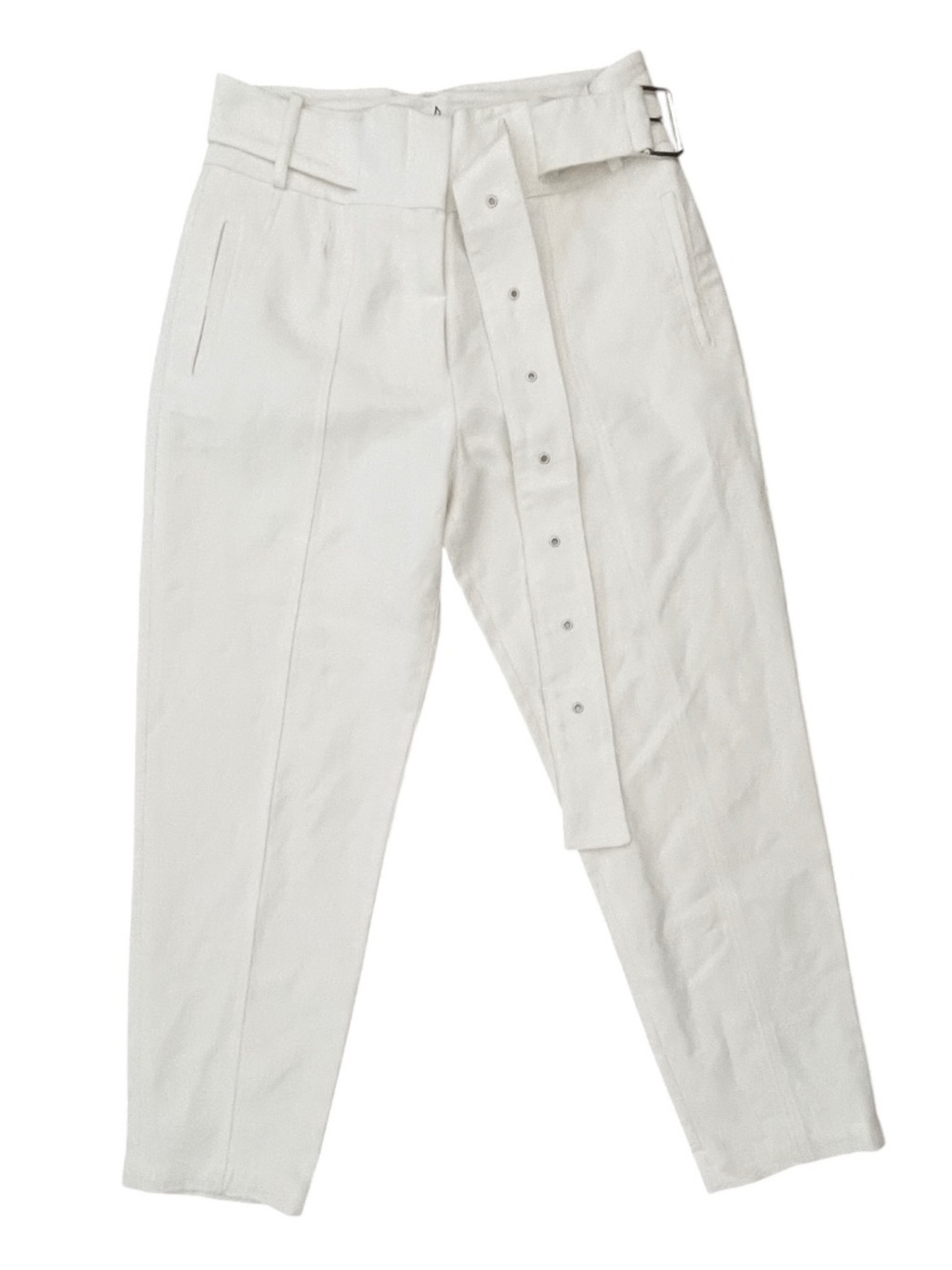 IRO Infelasa Belted Linen Blend Paperbag Tapered Pants